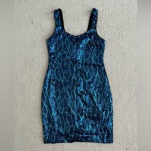 Like New Blue Sequin Dress